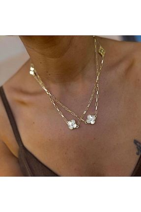 گردنبند استیل ( فولاد ) زرد زنانه روکش طلا neslyaccessories - کد 947699344