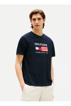 تیشرت سرمه ای مردانه یقه دوچرخه Tommy Hilfiger - کد 947715607