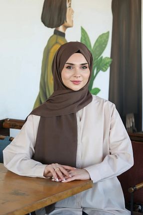 شال قهوه ای زنانه ویسکون Armine - کد 947771443