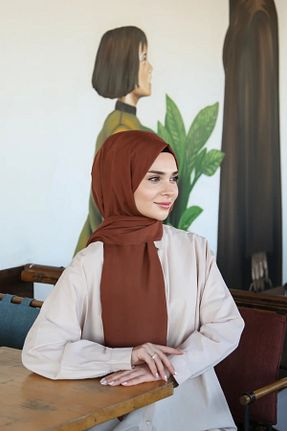 شال قهوه ای زنانه ویسکون Armine - کد 947770979