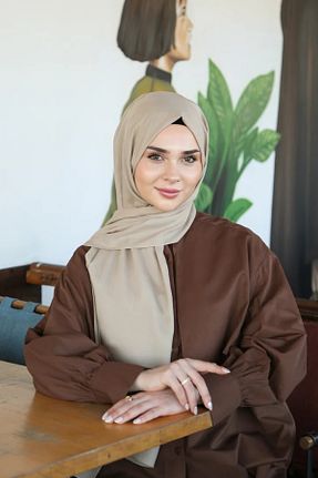 شال بژ زنانه ویسکون Armine - کد 947771506