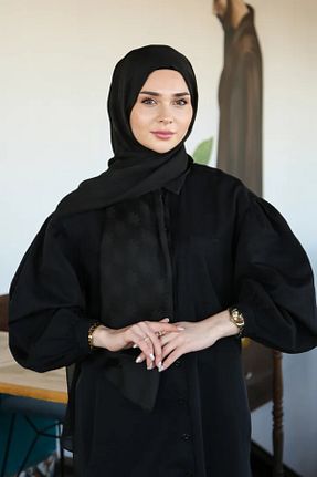 شال مشکی زنانه پنبه پلی استر Armine - کد 947772397