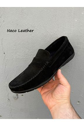 بابت مشکی مردانه چرم خالص Neco - کد 947817601