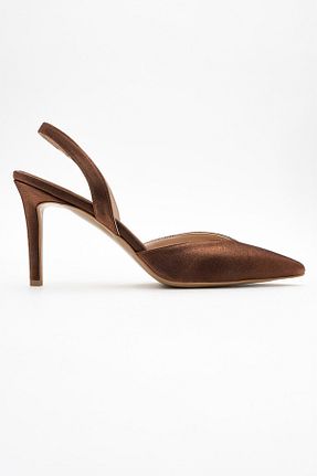 کفش پاشنه بلند کلاسیک زرشکی زنانه ساتن Lizy Shoes - کد 947903627