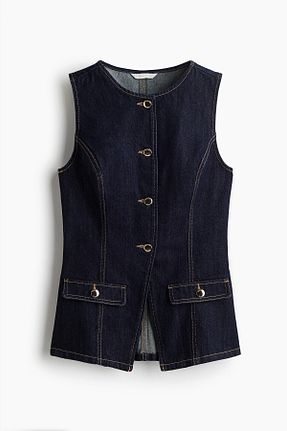جلیقه آبی زنانه اسلیم فیت H&M - کد 948338679