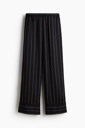 شلوار مشکی زنانه پاچه پهن H&M - کد 947885142