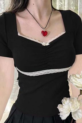 بلوز مشکی زنانه ساده Karakedi - کد 947985192