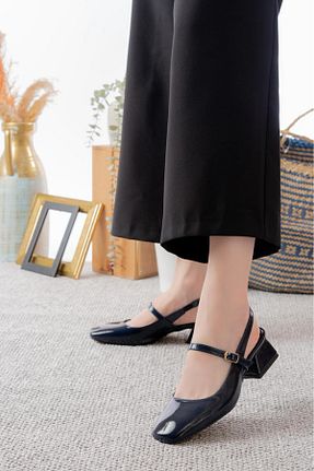کفش پاشنه بلند کلاسیک سرمه ای زنانه PU Egepass - کد 947957550