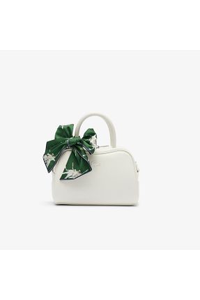 کیف پستچی سفید زنانه چرم مصنوعی Lacoste - کد 948004832