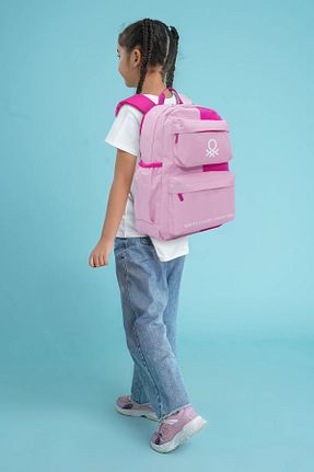 کیف مدرسه صورتی زنانه پارچه ای United Colors of Benetton - کد 948008513