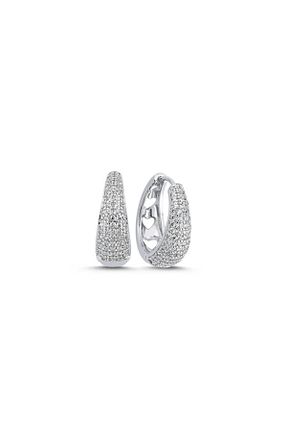 گوشواره جواهر سفید زیرکن Merano Design - کد 948020906