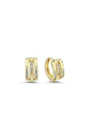 گوشواره جواهر سفید زیرکن Merano Design - کد 948015005