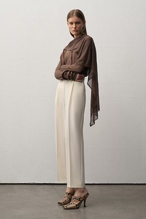شلوار نباتی زنانه الاستان - ویسکون - پلی استر mathilda store - کد 948378439