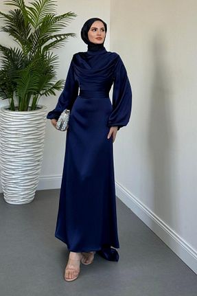 لباس مجلسی حجاب رنگی زنانه یقه دگاژه MERVEN AKYÜZ - کد 948713610