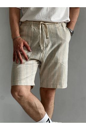 شلوارک و برمودا آبی مردانه کتان MENOFOURSWEAR - کد 948422703
