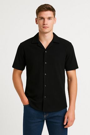 پیراهن مشکی مردانه اسلیم فیت mavisima erkek giyimi - کد 948535505