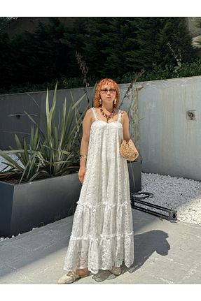 لباس سفید زنانه بافتنی Bak