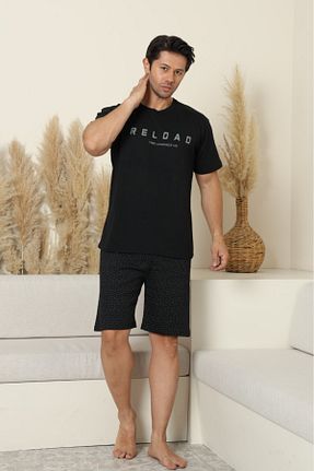ست لباس راحتی مشکی مردانه %100 پنبه Farya Home - کد 948576086