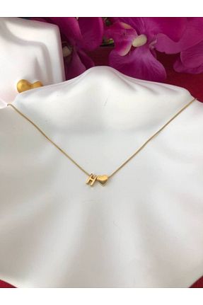 گردنبند استیل ( فولاد ) زرد زنانه استیل (فولاد) Gold Pırlanta Bijuteri - کد 948628962