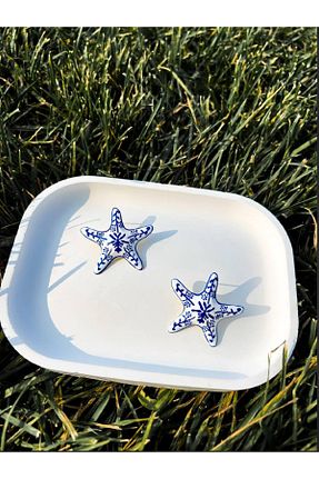 گوشواره استیل (فولاد) آبی زنانه فلزی Lune Dor Accessories - کد 948798981