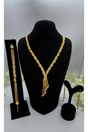 ست جواهر زرد زنانه 3 تایی Constanza Exclusive - کد 948935003