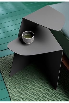 میز عسلی طوسی فلزی VoomeDesign - کد 948975390