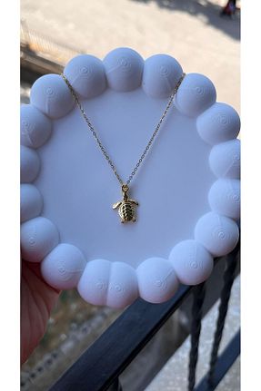 گردنبند استیل ( فولاد ) زرد زنانه استیل (فولاد) MD AKSESUAR - کد 949133128