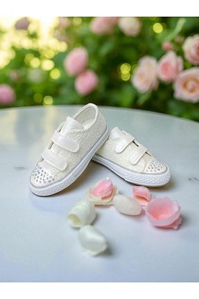 کفش اسنیکر سفید بچه گانه چسبی PATİK BEBE - کد 949145829