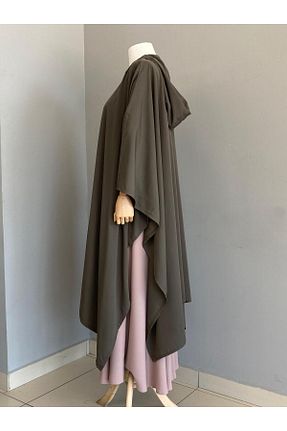 پانچو حجاب خاکی زنانه بافتنی bassell - کد 949148254