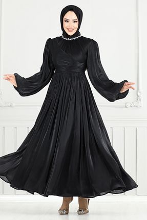 لباس مجلسی حجاب رنگی زنانه یقه ایستاده ModaMerve - کد 949298590