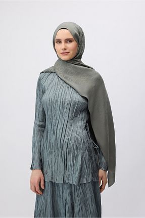 شال طوسی زنانه ابریشم Qef - کد 949412610