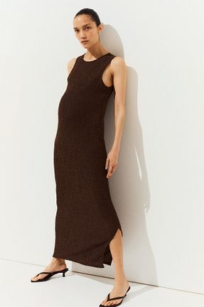لباس بارداری قهوه ای زنانه H&M - کد 949435158