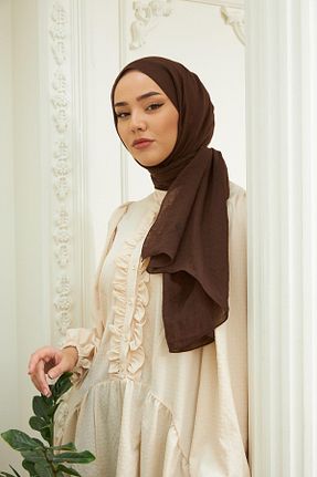 شال قهوه ای زنانه پنبه ای Silk Home - کد 732174011