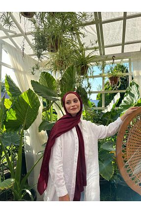 شال زرشکی زنانه پلی استر ARMANDA - کد 754944406
