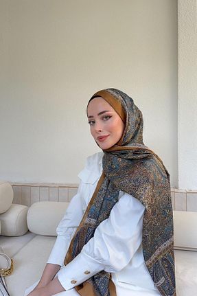 شال قهوه ای زنانه پلی استر ARMANDA - کد 868371985
