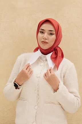 روسری نارنجی پلی استر Silk Home - کد 789297550
