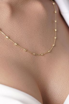 گردنبند طلا زرد زنانه 14 عیار Fiyonk Kuyumculuk - کد 869584347
