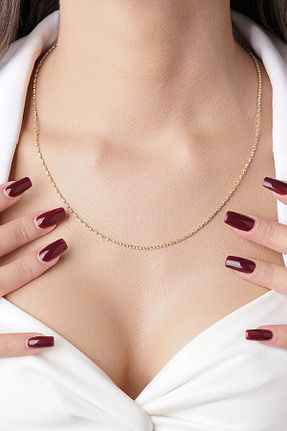 گردنبند طلا زرد زنانه 14 عیار Fiyonk Kuyumculuk - کد 896889118