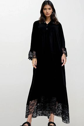 لباس حجاب مشکی زنانه اورسایز Trend Alaçatı Stili - کد 819756017