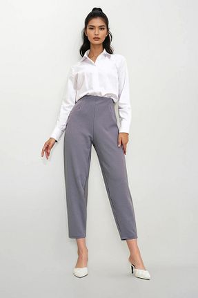 شلوار طوسی زنانه الاستین Trend Alaçatı Stili - کد 848883364
