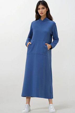 لباس سرمه ای زنانه بافتنی Trend Alaçatı Stili - کد 860675073