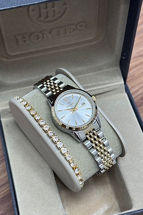 ساعت مچی طلائی زنانه فلزی Homies - کد 896547481