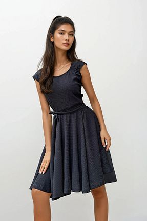 لباس مشکی زنانه بافتنی Trend Alaçatı Stili - کد 813651157