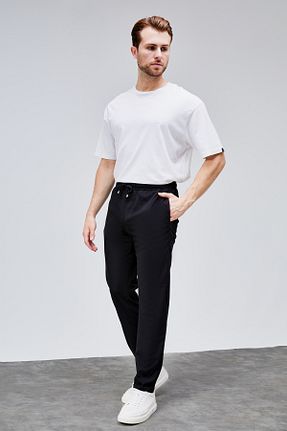 شلوار مشکی مردانه الاستان - ویسکون - پلی استر HLT JEANS - کد 946001006