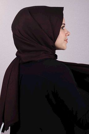 شال قهوه ای زنانه پلی استر PİRAMİT - کد 54869708