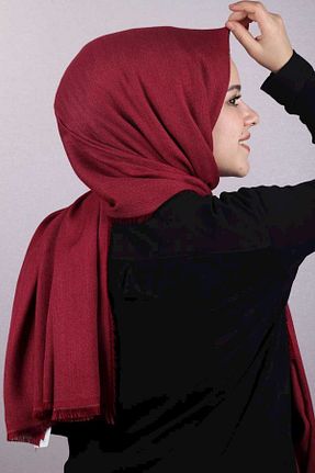 شال زرشکی زنانه پلی استر PİRAMİT - کد 54872641