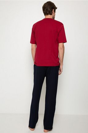 ست لباس راحتی زرشکی مردانه پنبه ای Pierre Cardin - کد 55221138