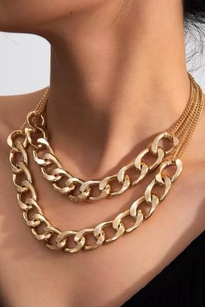 گردنبند جواهر طلائی زنانه روکش طلا کد 55363667