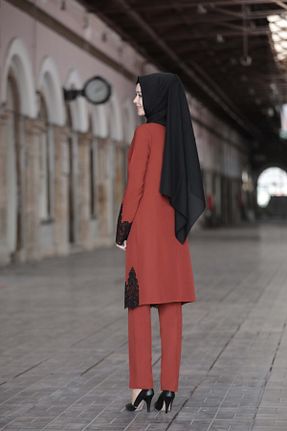 ست بالاتنه و پائین تنه حجاب نارنجی زنانه Asimetrik Genel Markalar - کد 55619806