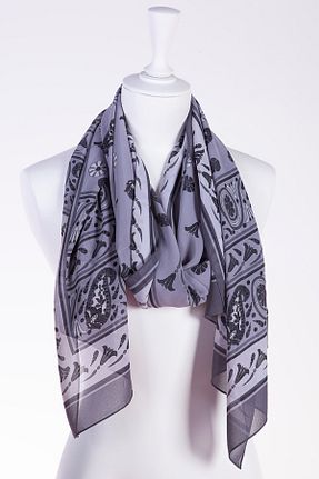 شال طوسی زنانه کرپ AS ESARP - کد 55668786